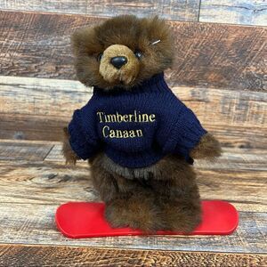 𝅺purr-fection by MJC Timberline Canaan Snowboarding Winter Teddy Bear Plush VTG